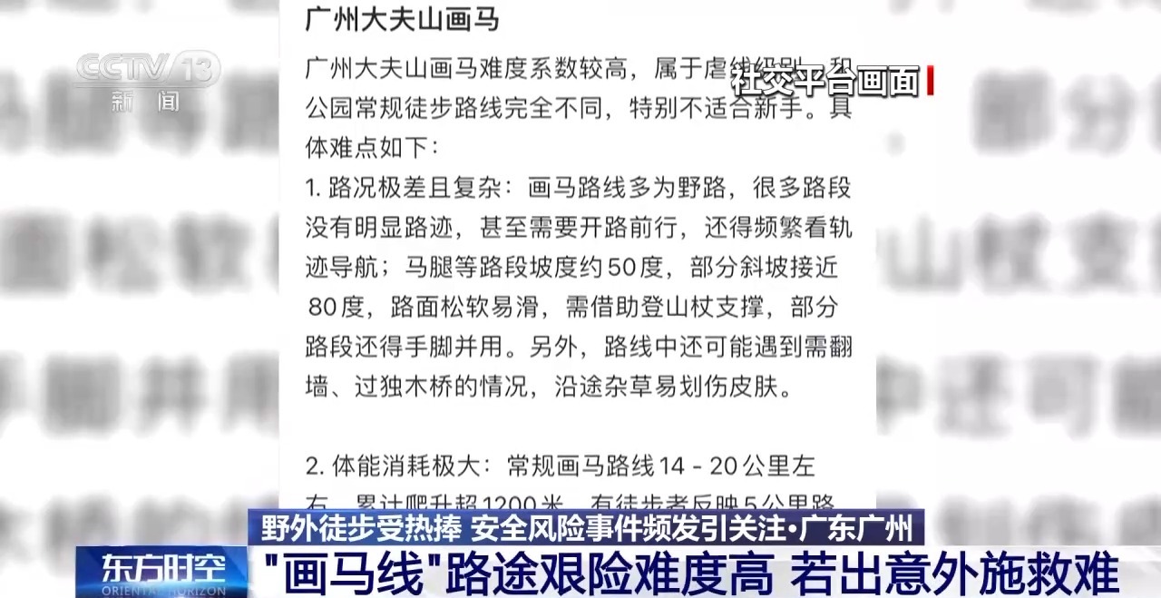 野外徒步受热捧 警惕社交平台“网红路线”藏险情