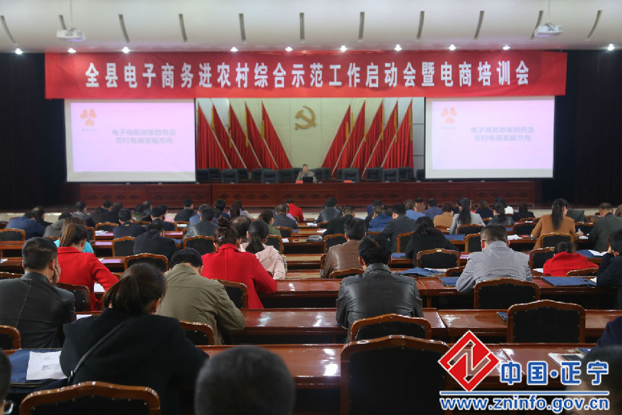 全县电子商务进农村综合示范工作启动会暨电商培训会议召开