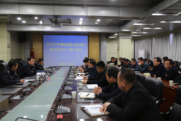 省公安厅交管局蹲点督导第五工作组深入我县督导检查冬季预防道路交通事故大战100天专项行动开展情况