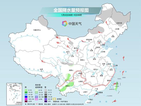 我国大部地区雨雪稀少 江南华南等地昼夜温差大