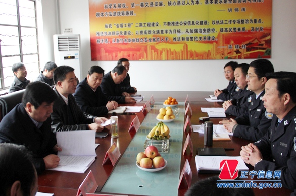 张龙杰到县公安局调研