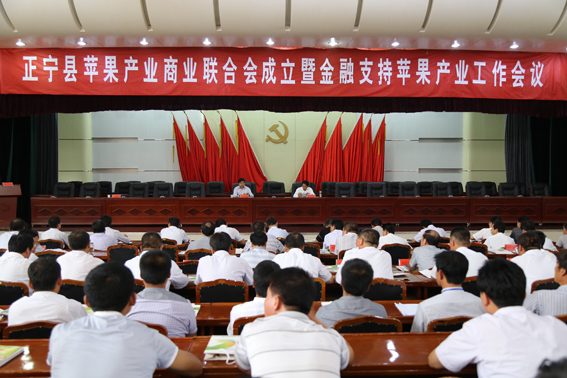 正宁县召开苹果产业商业联合会成立暨金融支持苹果产业工作会