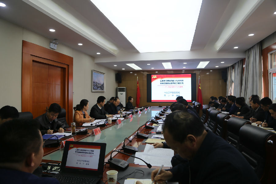 县政府召开党组(扩大)会议 专题学习贯彻党的十九大精神
