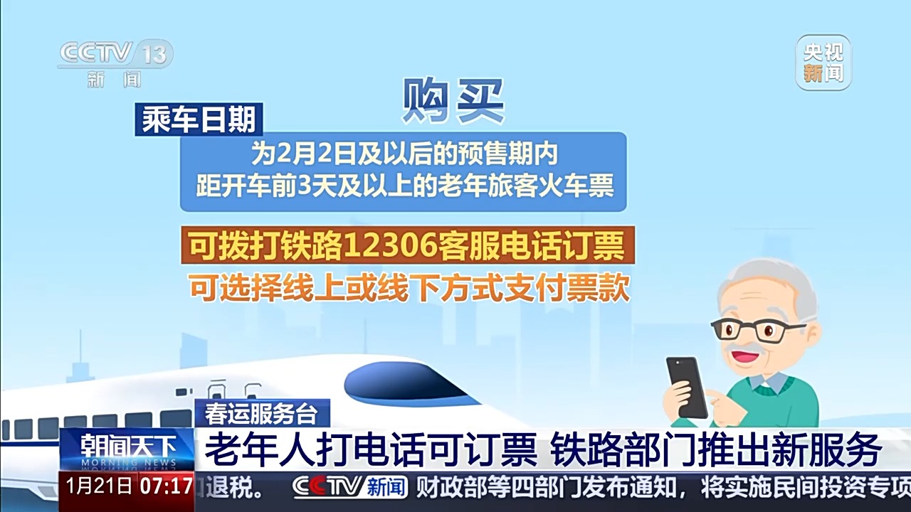 今年春运老年人可以电话订票啦!这份操作指南请转给长辈
