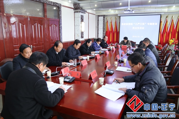 县政协党组召开“三严三实”专题教育民主生活会