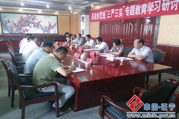 县政协党组召开“三严三实”专题教育学习研讨会