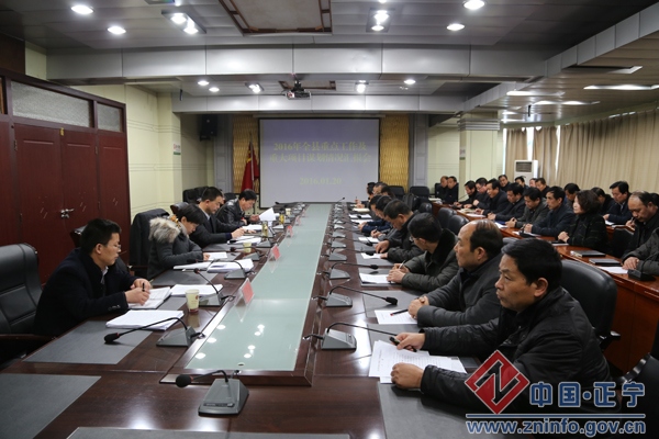 张龙杰主持召开2016年全县重点工作和重大项目谋划情况汇报会