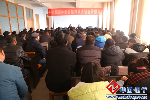 梁宏伟在湫头镇宣讲党的十八届四中全会精神