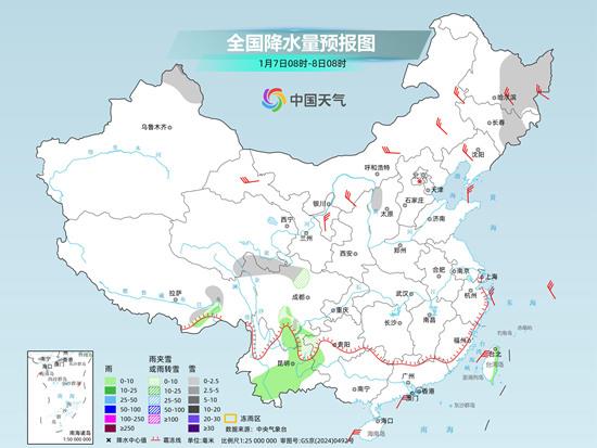 我国大部地区雨雪稀少 江南华南等地昼夜温差大