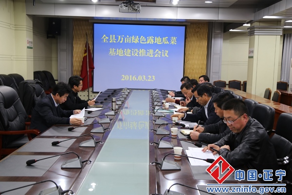 段登云主持召开全县万亩绿色露地瓜菜基地建设推进会议