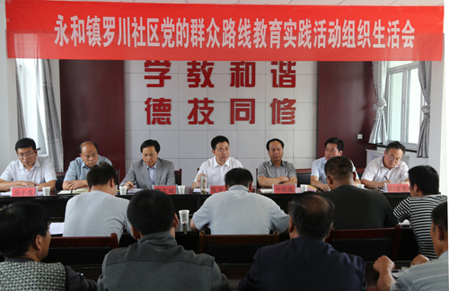 张龙杰指导罗川社区专题组织生活会