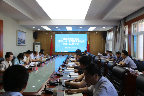 县政府党组召开推进“两学一做”学习教育常态化制度化工作会议