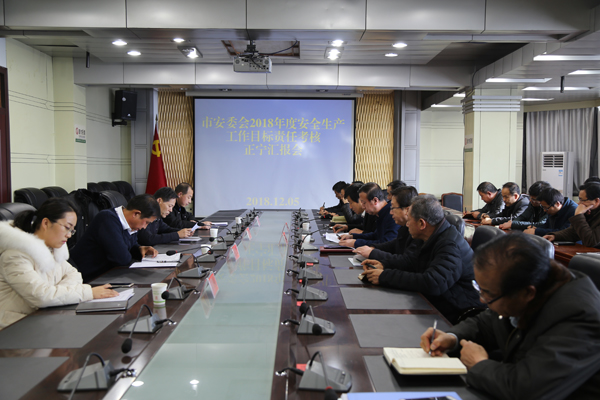 市安委会第四考核组考核我县2018年度安全生产工作